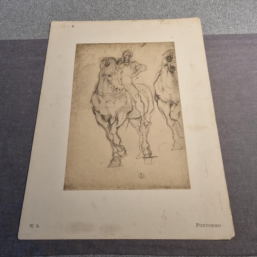 2 Reproducties van studietekeningen - Pontormo, Antiek en Kunst, Kunst | Litho's en Zeefdrukken, Ophalen