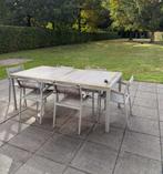Tuintafel en stoelen 250 euro nu op te halen, Ophalen, Aluminium