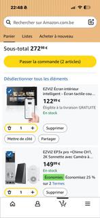 Sonnette Ezviz sans fils avec double caméra +clarion + LCD, Enlèvement ou Envoi, Comme neuf