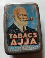 Ancien objet publicitaire de collection, boîte à tabac AJJA, Envoi, Utilisé, Emballage