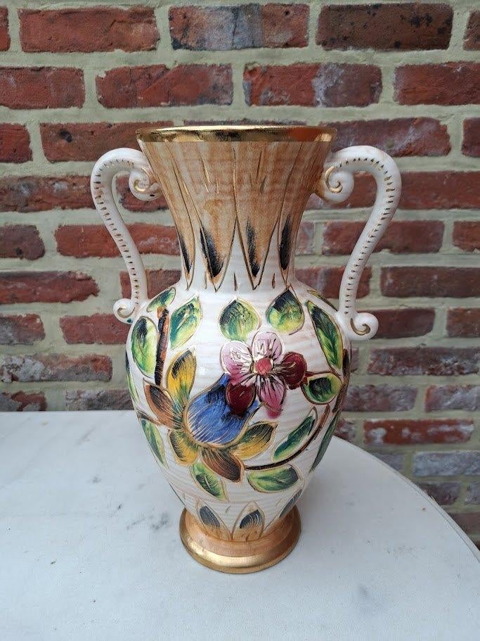 Handbeschilderde vaas, H Bequet Quaregnon, Enlèvement