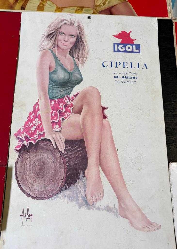 Publicité ASLAN 1969 - Huile IGOL - Cipelia Amiens, Collections, Envoi