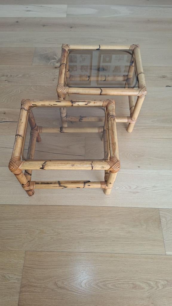 Tables d'appoint en rotin, Maison & Meubles, Moins de 55 cm, Enlèvement, Utilisé, Rectangulaire