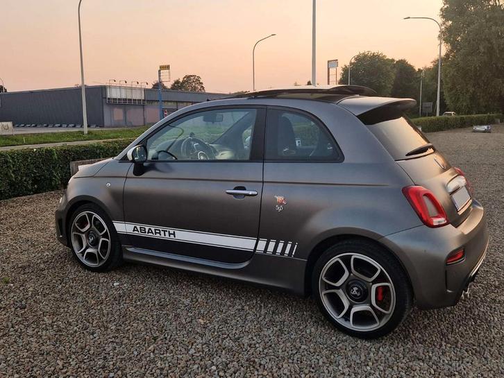 Abarth 595 turismo 163cv, Autos, Abarth, Particulier, Toit panoramique, Radio, USB, Essence, Euro 6, Boîte manuelle, Noir, Cuir