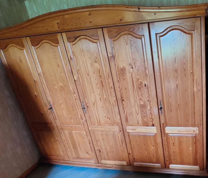 Volledig massief grenen slaapkamer - goede staat, Huis en Inrichting, Slaapkamer | Complete slaapkamers, Ophalen