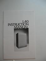 JBL L40 INSTRUCTION MANUAL, Enlèvement ou Envoi, Neuf, JBL