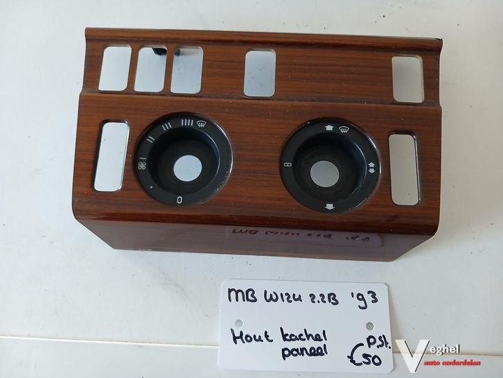 MB W124 2.2B 4drs Houten paneel rondom kachelbedieningspanee, Auto-onderdelen, Interieur en Bekleding, Gebruikt, Ophalen of Verzenden