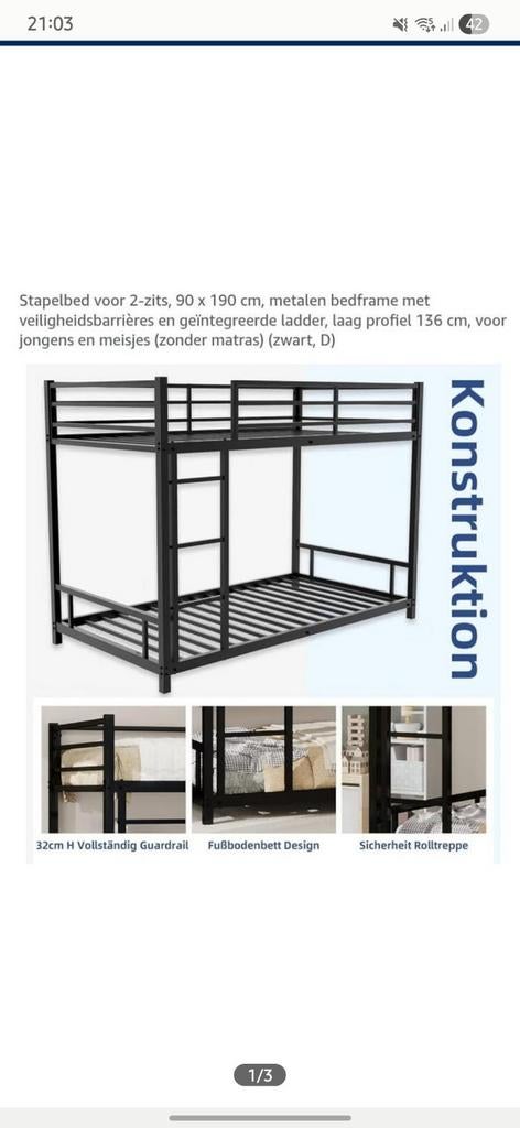 Lit superposé couleur gris foncé, Enlèvement, Lits superposés