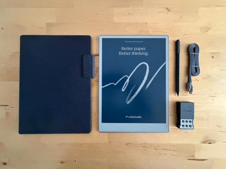 Remarkable Paper Pro-tablet + Marker Plus + Folio, Informatique & Logiciels, Tablettes graphiques, Comme neuf, Enlèvement ou Envoi