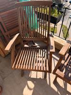 2 magnifiques fauteuils pliables en bois d’extérieur., Jardin & Terrasse, Enlèvement, Comme neuf, Bois