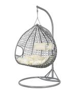 Fauteuil suspendu sans cadre - fauteuil à œufs gris/beige, Jardin & Terrasse, Enlèvement, Neuf, Synthétique