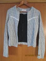Veste « Camaïeu » blanche et noire, pompons plats, T : 38, Neuf, Taille 38/40 (M), Gris, Camaieu