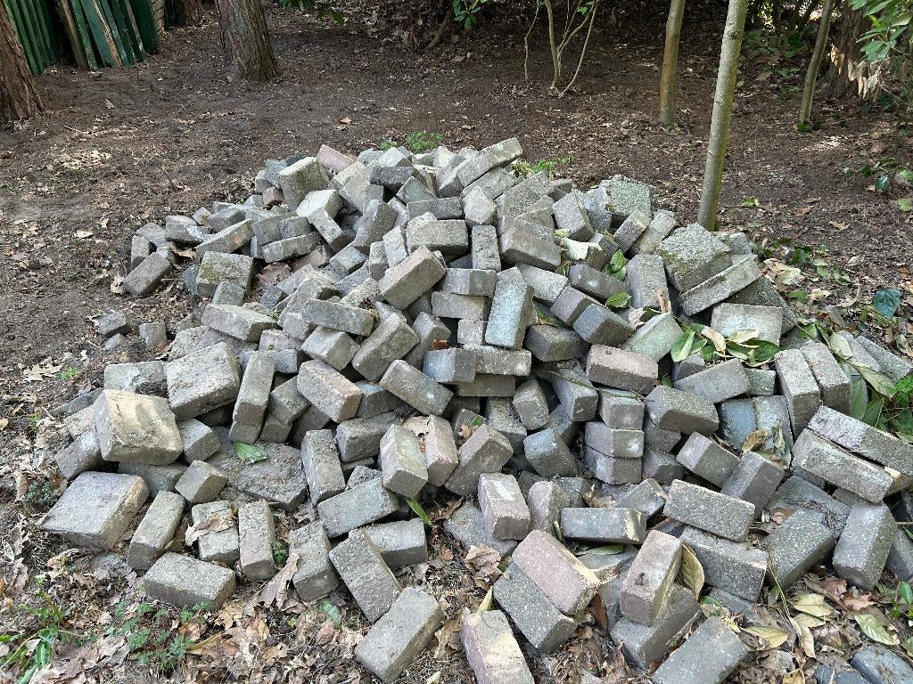 Klinkers - gratis, Tuin en Terras, Ophalen, Gebruikt, Klinkers, 10 m² of meer