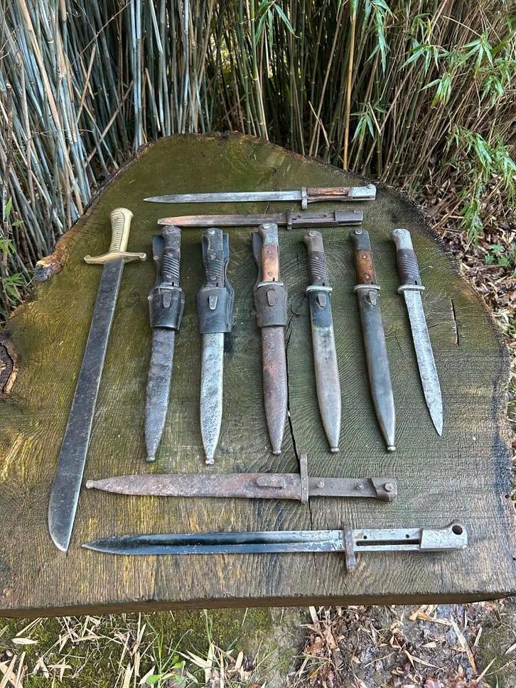 Jackpot van Duitse bajonetten en andere WO2, Verzamelen, Militaria | Tweede Wereldoorlog, Overige soorten, Ophalen of Verzenden