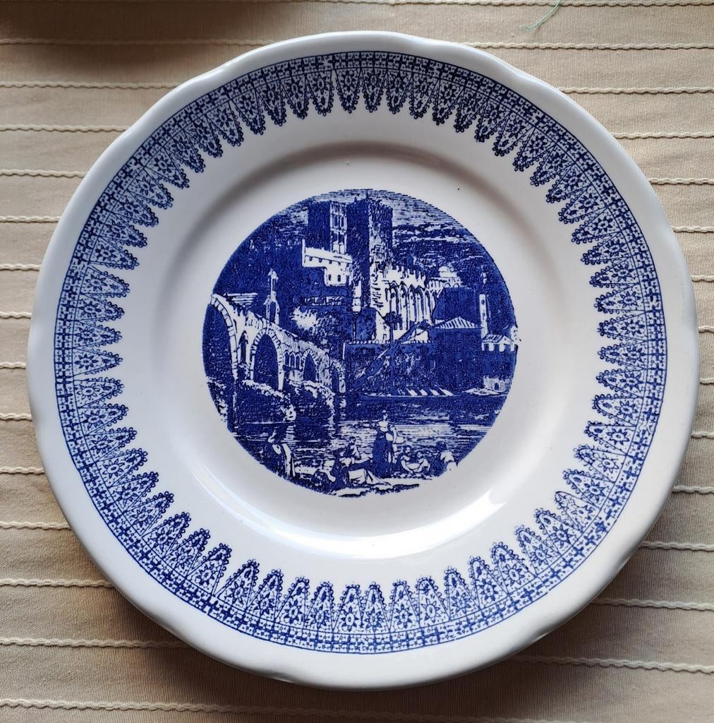 vintage Italiaans ironstone bord, Ophalen of Verzenden