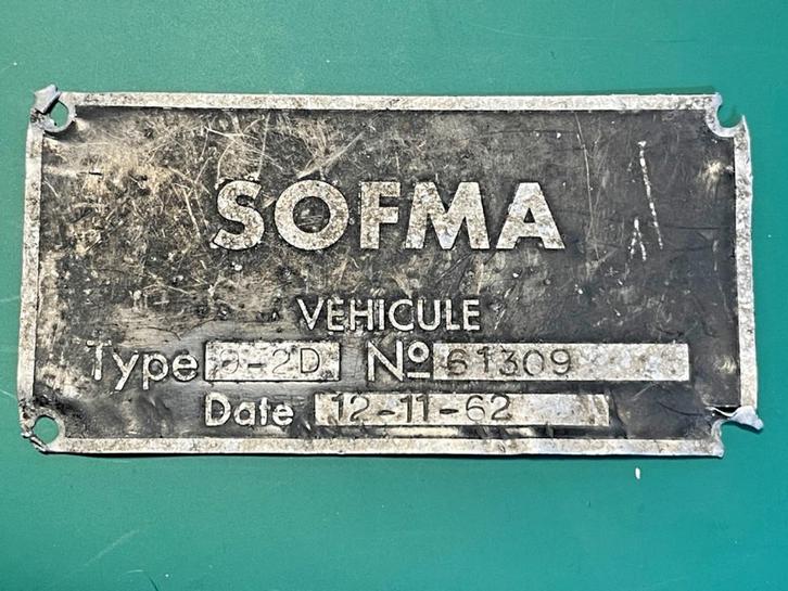 Identificatieplaatje - AMX-13 Tank, Verzamelen, Militaria | Algemeen, Ophalen of Verzenden