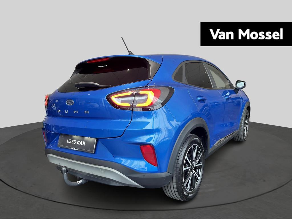 Ford Puma 1.0i Ecoboost MHEV 92kW Aut. Titanium, Auto's, Ford, Stof, 1404 kg, Blauw, Bedrijf