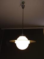 Art Deco hang/plafondlamp"SATURN", Gebruikt, Glas, 75 cm of meer, Verzenden