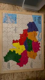 Puzzel België ( Europa ), Ophalen, Meer dan 50 stukjes, Zo goed als nieuw, Van hout