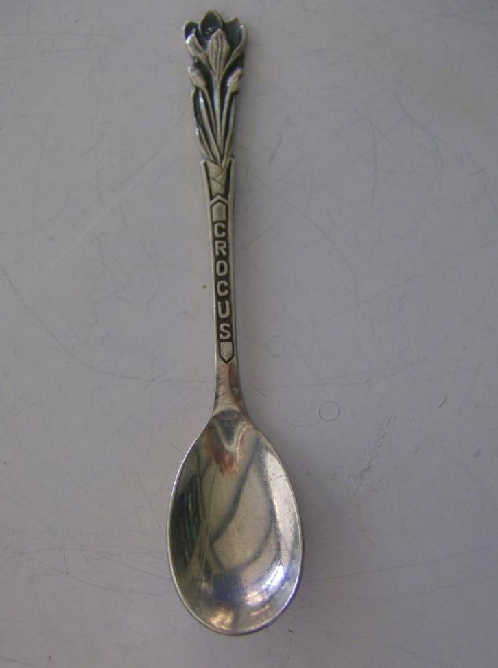 4 x thee lepeltjes - Crocus - Molen - Coo - Zuid-, Antiquités & Art, Antiquités | Couverts, Enlèvement ou Envoi