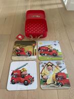 4 puzzels Janod thema brandweer 6--9-12-16 stukjes, Kinderen en Baby's, Speelgoed | Kinderpuzzels, Ophalen of Verzenden, Minder dan 10 stukjes