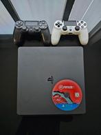 PS4 Slim + 2 controllers + 1 gratis game, Games en Spelcomputers, Spelcomputers | Sony PlayStation 4, Zo goed als nieuw, Slim