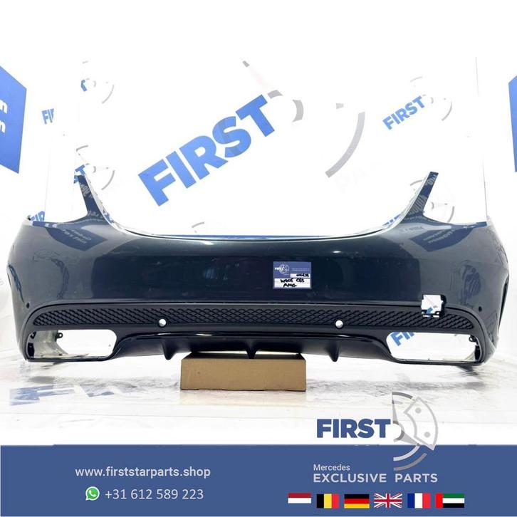 W205 C63 AMG ACHTERBUMPER + DIFFUSER ZWART WIT GRIJS BLAUW R, Auto-onderdelen, Carrosserie, Bumper, Mercedes-Benz, Achter, Gebruikt