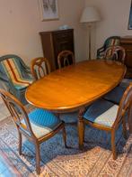 Table avec 6 chaises, Maison & Meubles, Tables | Tables à manger, Enlèvement, Cinq personnes ou plus, Ovale
