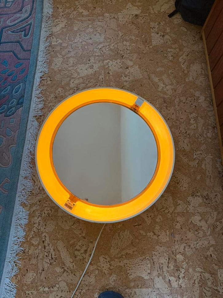 Allibert space age spiegel jaren 70, Huis en Inrichting, Woonaccessoires | Spiegels, Gebruikt, 50 tot 75 cm, Minder dan 100 cm