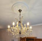 2 glazen kroonluchters, Huis en Inrichting, Ophalen, Gebruikt, Glas, Klassiek