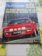 AUTOMOBILE 310 ALPINE A 310 OPEL REKORD II 1900 1972, Livres, Utilisé, Enlèvement ou Envoi, Renault