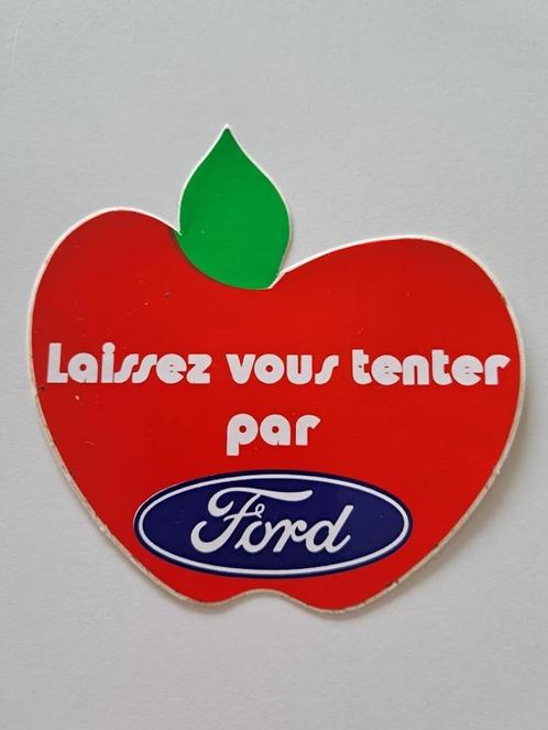 Vintage Sticker - Laissez vous Tenter par Ford, Verzamelen, Stickers, Zo goed als nieuw, Auto of Motor, Ophalen of Verzenden