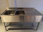 Inox wastafel, Huis en Inrichting, Keuken | Keukenelementen, Ophalen, Gebruikt, 50 tot 100 cm, Grijs