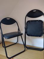 chaises pliantes, Maison & Meubles, Chaises, Comme neuf, Noir, Enlèvement, Deux