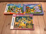 Set van 3 puzzels, Disney, 104 stukjes, 6+, Ophalen of Verzenden, Meer dan 50 stukjes, Zo goed als nieuw, 6 jaar of ouder