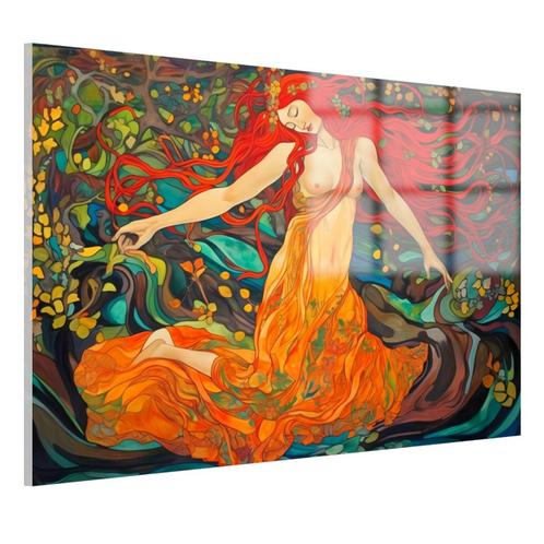 Idun de god Glasschilderij 75x50cm + Ophangsysteem, Antiek en Kunst, Kunst | Schilderijen | Modern, Verzenden