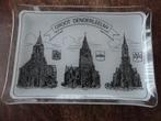 Glazen schaaltje met de kerken van Denderleeuw, Antiek en Kunst, Ophalen of Verzenden
