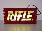Rifle jeans denim vintage dubbelzijdige lichtreclame, Ophalen of Verzenden, Zo goed als nieuw, Lichtbak of (neon) lamp