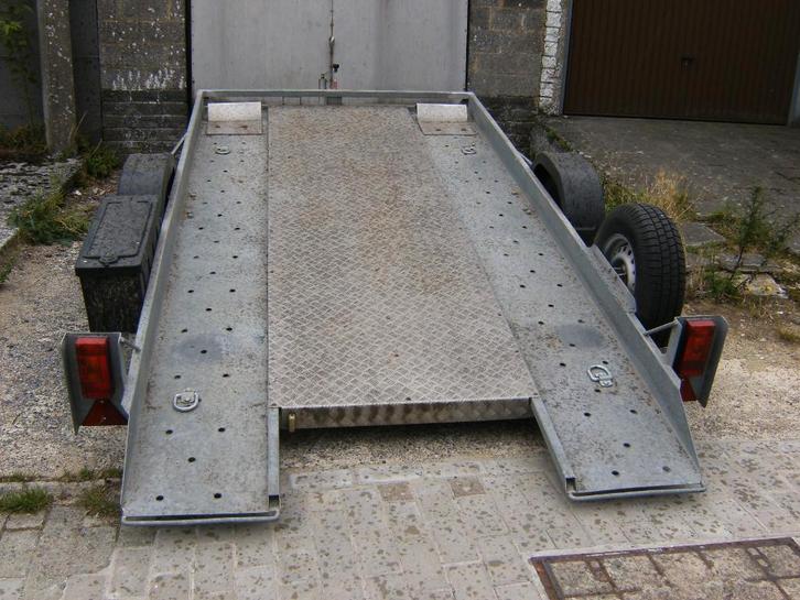 remorque transport auto basculant, Autos : Divers, Remorques, Comme neuf, Enlèvement