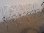 Vier Bertoia wire chairs - Knoll - vintage, Ophalen, Gebruikt, Metaal, Vier
