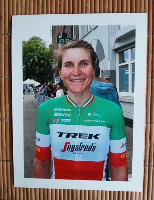 Gesigneerde foto van Elisa Longo Borghini., Sport en Fitness, Wielrennen, Nieuw, Verzenden