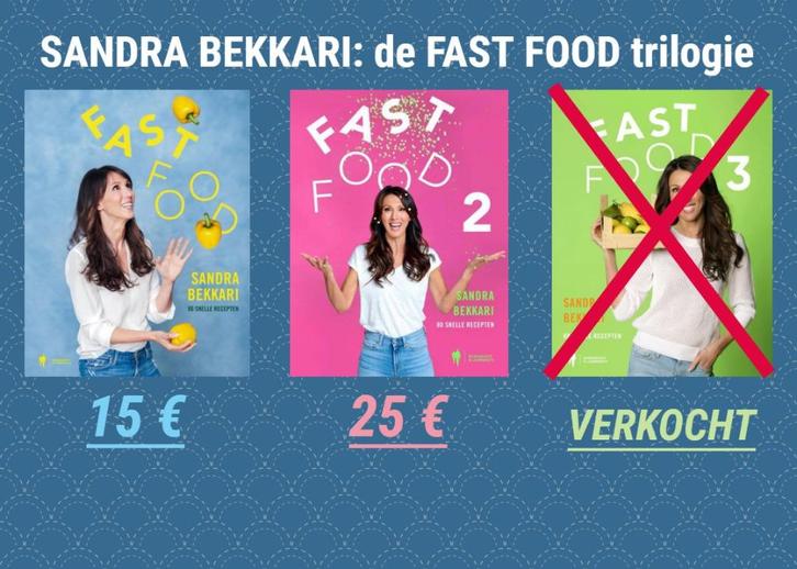 FASTFOOD 1 & 2 van Sandra Bekkari, Boeken, Kookboeken, Zo goed als nieuw, Gezond koken, Ophalen of Verzenden
