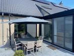Stijlvolle en robuuste parasol 3x3m met zware arduinen voet, Tuin en Terras, Parasols, Ophalen, 3 tot 4 meter, Kantelbaar, Zweefparasol