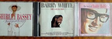 3xGreatest CD's: Shirley.Bassey - Barry White - Buddy Holly beschikbaar voor biedingen