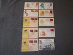 België / CEPT-10 verschillende FDC's– First Day Covers (F20), Ophalen of Verzenden, Gestempeld, 1e dag stempel