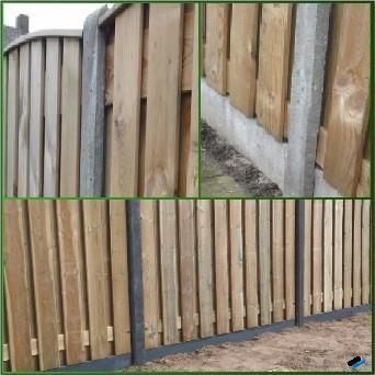 platen betonpalen schutting palen antraciet  beton planken, Tuin en Terras, Tuinschermen, Nieuw, Hout, 200 cm of meer, 200 cm of meer