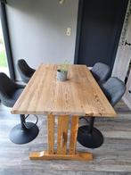 Volhouten keukentafel, Huis en Inrichting, Tafels | Eettafels, Ophalen, Gebruikt, 100 tot 150 cm, 50 tot 100 cm