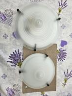 2 Plafondlampen/ 2 plafonniers, Ophalen, Zo goed als nieuw, Glas