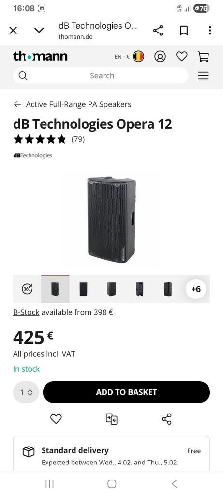 2x db technologies opera 12 met hoezen, statieven, ..., Musique & Instruments, Amplis | Clavier, Moniteur & Sono, Comme neuf, Sono