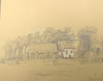Tekening L. Boschmans- Muizen hoeve aan de Dijle, Antiek en Kunst, Ophalen of Verzenden